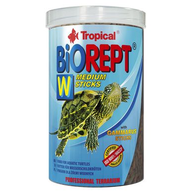 Сухой корм для водоплавающих черепах Tropical в палочках «Biorept W» 1 л