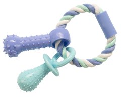 Игрушка для собак GimDog Дент Плюс веревка/кольцо с термопластичной резиной 15 см
