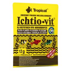 Сухий корм для акваріумних риб Tropical в пластівцях «Ichtio-Vit» 12 г (для всіх акваріумних риб), для аквариумних