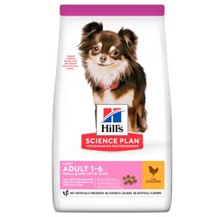 Сухий корм Hill's Science Plan Adult Light Small & Mini для собак, з куркою, 1,5 кг