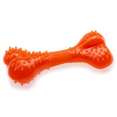 Игрушка для собак Comfy Кость с выступами 12,5 см (резина, цвет: оранжевый)