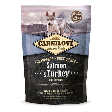 Сухой корм для щенков всех пород Carnilove Salmon & Turkey Puppy 1,5 кг (лосось и индейка)