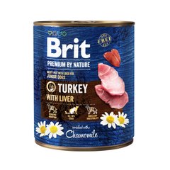 Brit Premium by Nature 800 г індичатина з печінкою
