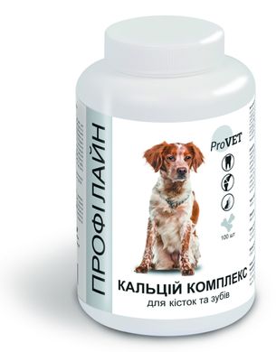 ПРОФІЛАЙН для собак КАЛЬЦІЙ КОМПЛЕКС для кісток та зубів 100 таблеток