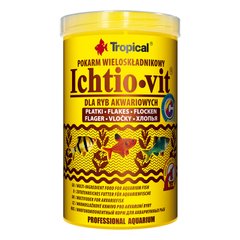Сухий корм для акваріумних риб Tropical в пластівцях «Ichtio-Vit» 1 л (для всіх акваріумних риб), для аквариумних
