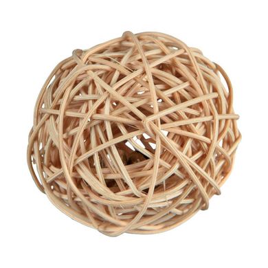 Игрушка для грызунов Trixie Мяч с погремушкой d:4 см (натуральные материалы)