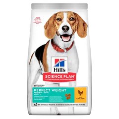 Сухий корм Hill's Science Plan Adult Perfect Weight Medium для собак, з куркою, 2 кг