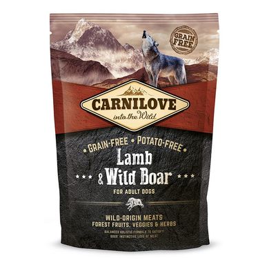 Сухий корм для дорослих собак всіх порід Carnilove Lamb & Wild Boar 1,5 кг (ягня та кабан)