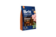 Сухий корм для собак з підвищеною активністю Brit Premium (Брит Преміум) Dog Sport 3 кг з куркою