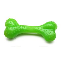 Игрушка для собак Comfy Кость с выступами 8,5 см (резина, цвет: зелёный)