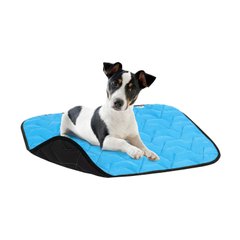 Подстилка AiryVest для собак, размер L, 100х70 см, голубая/черная