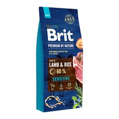 Сухий корм для собак з чутливим травленням Brit Premium (Брит Преміум) Dog Sensitive Lamb 15 кг з ягням
