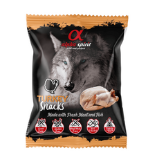 Alpha Spirit Snacks с индейкой лакомства для собак всех пород и возрастов 50 г
