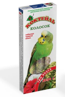 Колосок Природа Коктейль для волн.попугаев (гибискус, чумиза, кокос) 90 г