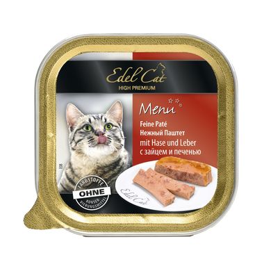 Влажный корм для кошек Edel Cat 100 г (паштет с зайцем и печенью)