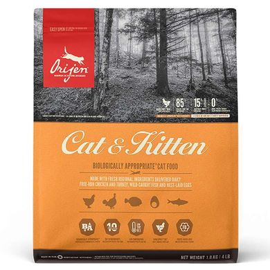 Сухий корм Orijen Cat & Kitten для котів всіх порід і вікових груп, 1,8 кг