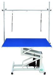 Стол для груминга с электрическим подъемником (черный, синий) 110*60*50 (97)