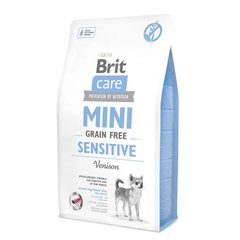 Сухий корм для собак мініатюрних порід з чутливим травленням Brit Care GF Mini Sensitive 2 кг (оленина)