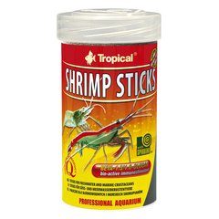 Сухий корм для креветок та раків Tropical в паличках «Shrimp Sticks» 100 мл, для аквариумних