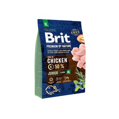 Сухой корм для щенков и юниоров гигантских пород Brit Premium (Брит Премиум) Dog Junior XL 3 кг с курицей