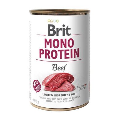 Вологий корм для собак Brit Mono Protein Beef 400 г (яловичина)