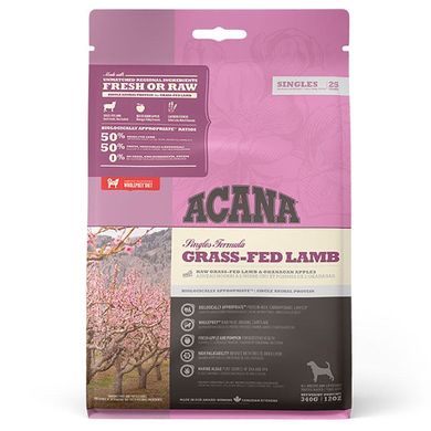 Cухой гіпоалергенний корм Acana Grass-Fed Lamb зі смаком ягняти для собак всіх порід, 340 г